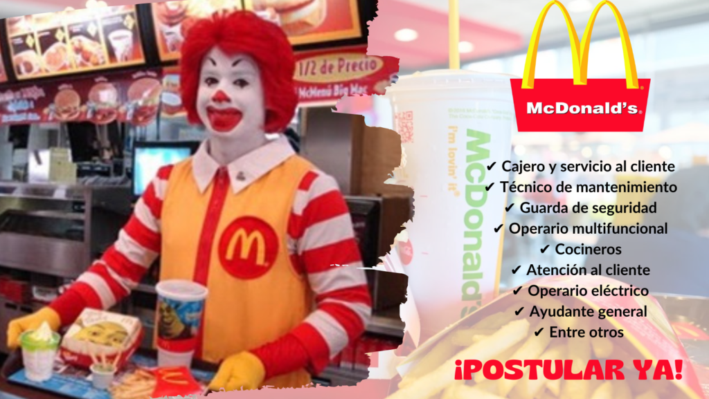 CONVOCATORIA DE MCDONALDS